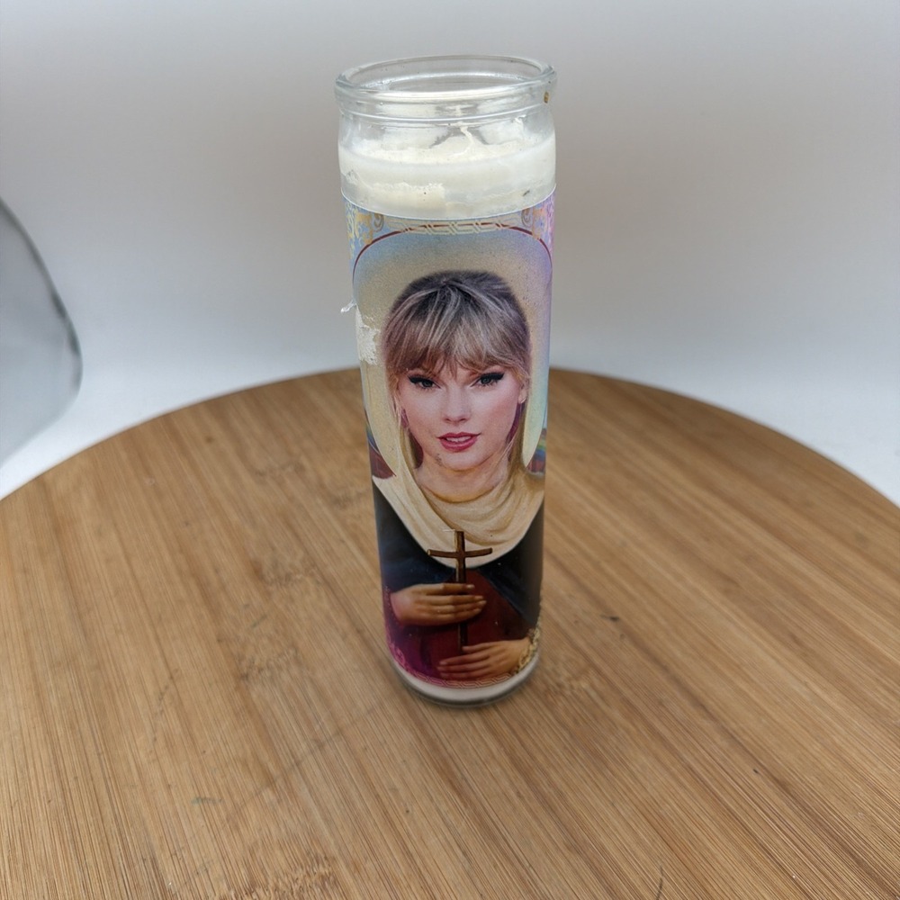 Taylor Swift Saint Prayer Candle 8" Tall Brand New Label Torn See Image‎